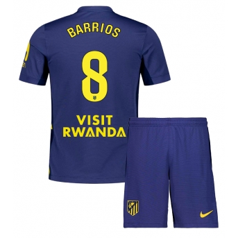 Billige Fotballdrakt Atletico Madrid Pablo Barrios #8 Replika Bortedraktsett Barn 2025-26 Kortermet (med bukser)